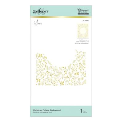 Spellbinders Glimmer Hot Foil Plates - Christmas Foliage Background